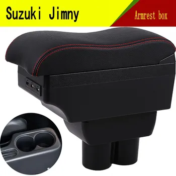 Už Suzuki Jimny porankiu box USB Įkrovimo didina Dvigubo sluoksnio centrinė Parduotuvė turinio puodelio laikiklis peleninė priedai 15-19