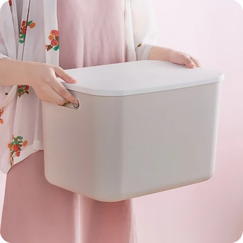 Namų Organizatorius Japonų Stiliaus Laikymo Dėžutė Su Dangčiu Didelis Rūbų, Žaislų Plastiko Konteineris