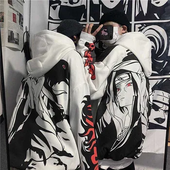 2020 M. Rudens Žiemos Anime Naruto Uchiha Itachi Sharingan Spausdinti Hoodies Atsitiktinis Tirštėti Šiltas Megztinis Su Gobtuvu Palaidinukė Moterys Vyrai