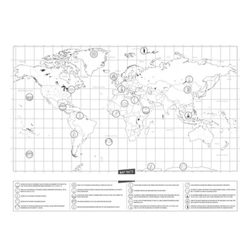 Žemėlapis Plakatas Sienos Meno Siena Lipdukas Namų Decorationworld žemėlapis necklaceLuxury Kelionės Žemėlapis Nulio Išjungti Pasaulio Žemėlapyje Įbrėžimų